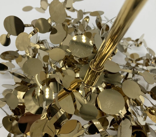 Lampa wisząca MONETTI złota 40 cm nowoczesna regulowana do salonu i jadalni