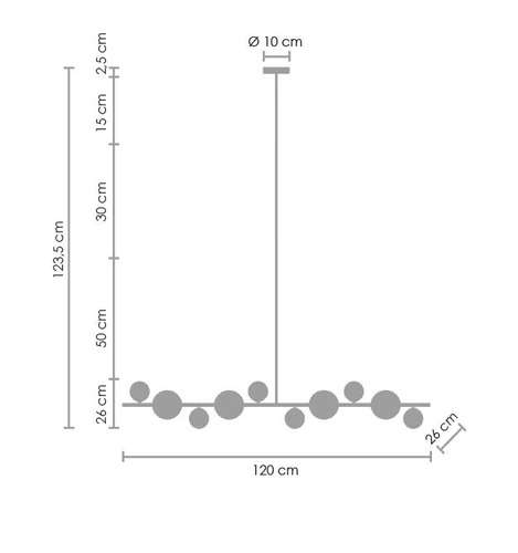 Lampa wisząca kula MILKY DROP złota 120 cm nowoczesna do salonu i jadalni regulowana