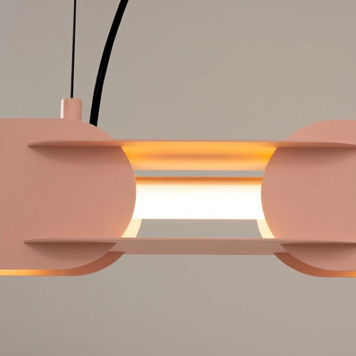 Lampa wisząca LED CHAIN 158 brzoskwiniowa nad wyspę nowoczesna