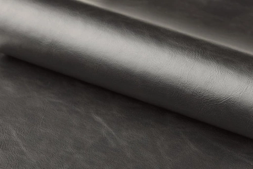 Krzesło tapicerowane Batilda Actona do jadalni loftowe ekoskóra czarne z drewnianymi nogami