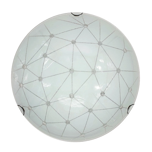 Plafon sufitowy Rock biały szklany okrągły nowoczesny do salonu kuchni 30 cm