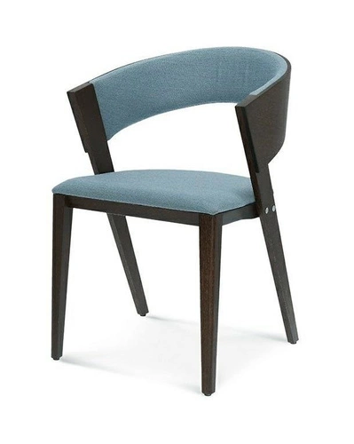 Krzesło tapicerowane Fameg Cosy do jadalni i salonu z podłokietnikami personalizowane drewno