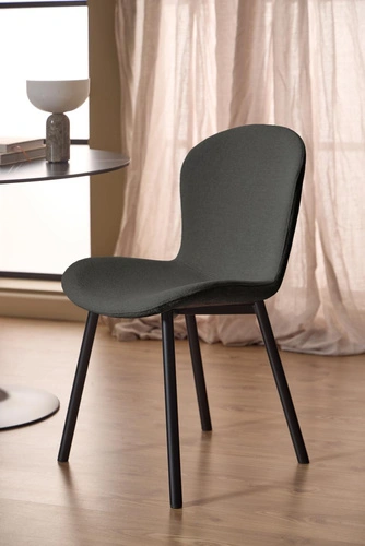 Krzesło Esra ciemnoszare tapicerowane do jadalni i salonu nowoczesne