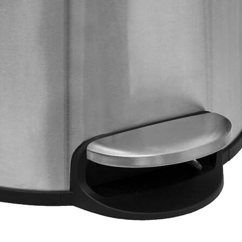 Kosz na śmieci kuchenny Bam 30l z pedałem bambusowy srebrny nowoczesny 5five