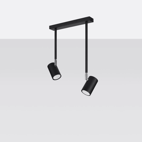 Plafon sufitowy czarny NORANO 2 Sollux nowoczesny do salonu i sypialni metalowy