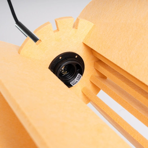 Lampa wisząca MULA 27 żółta nowoczesna do salonu, kuchni lub nad stół z filcu