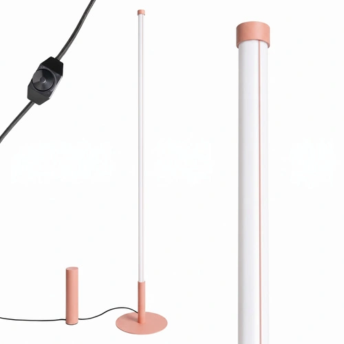 Lampa stojąca do salonu TRANG nowoczesna LED brzoskwiniowa 150 cm