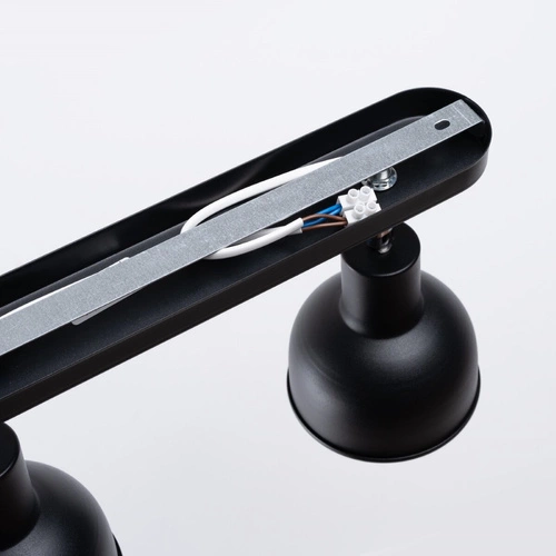 Plafon sufitowy ELBA 2 czarny loftowy metalowy regulowany do salonu i sypialni SOLLUX