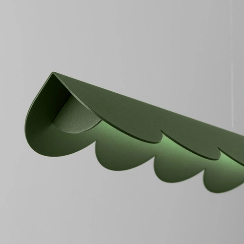 Lampa wisząca LED BISCUIT zielona oliwka nad stół do jadalni salonu