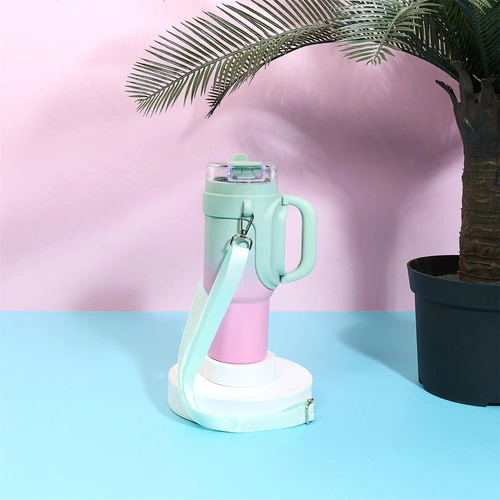 Kubek termiczny Malibu Intesi 900 ml niebiesko różowy na wynos
