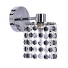 Kinkiet Royal 1x40W G9 chrom+kryształki czarne