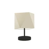 Lampka nocna z abażurem PASADENA nowoczesna kremowa do sypialni i salonu LYSNE 30 cm