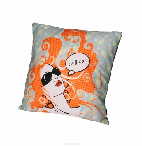 Poduszka dekoracyjna welurowa CHILL OUT 40x40 cm antyalergiczna do salonu Intesi