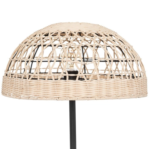 Lampa podłogowa Rory Atmosphera czarna rattanowa boho do salonu i sypialni 150,5 cm