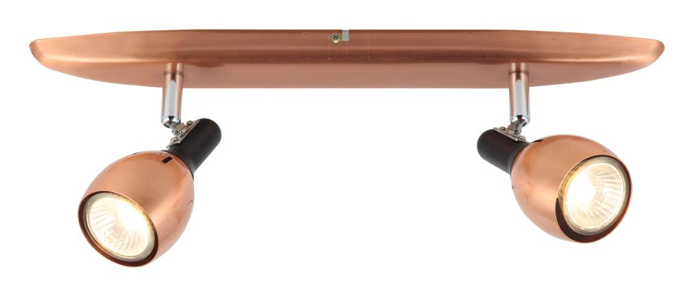 Lampa sufitowa Cross listwa 2x50W GU10 miedziany