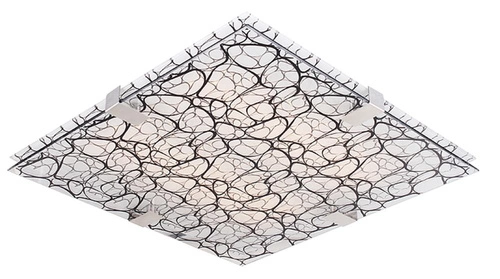 Plafon LED kwadratowy Fiera 31x31 biały szklany do salonu, kuchni i sypialni