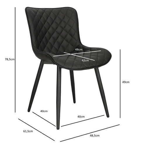 Krzesło Roxino czarne OUTLET