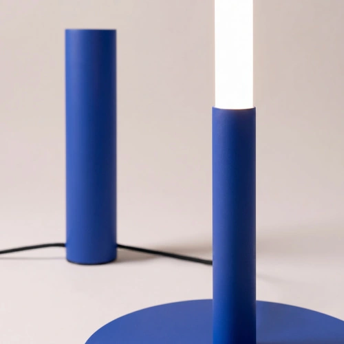 TRANG lampa stojąca do salonu nowoczesna LED ultramaryna 3000K