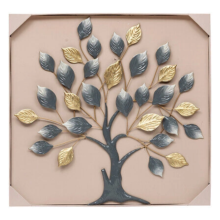 Ozdoba ścienna złota Tekoa drzewo Atmosphera żeliwna dekoracja ścienna glamour do salonu 88 cm