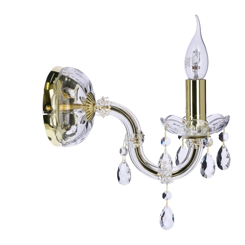 Kinkiet ścienny glamour Maria Teresa złoty do salonu i sypialni dekoracyjny CANDELLUX