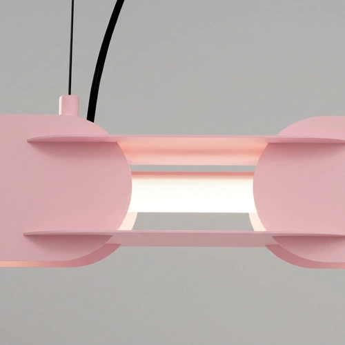 Lampa wisząca LED CHAIN 91 różowa nowoczesna do salonu nad stół