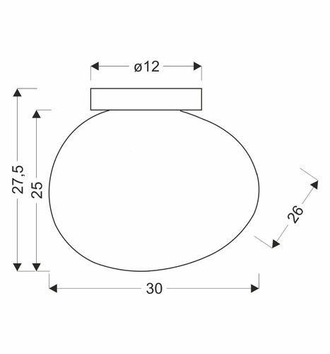 Plafon sufitowy biały STONES 30 cm nowoczesny do salonu, sypialni i kuchni CANDELLUX
