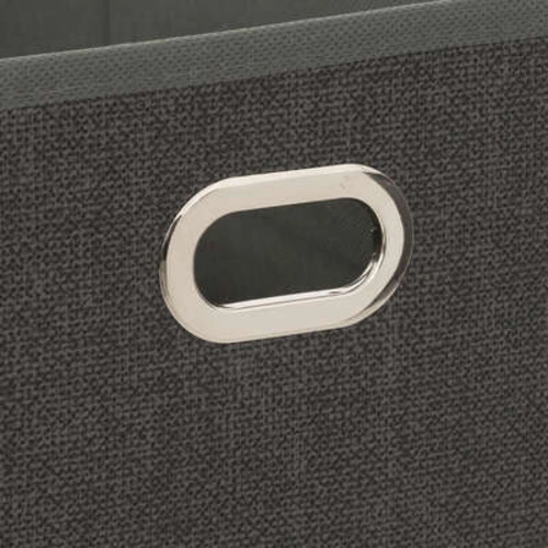 Pudełko materiałowe do regału 15x31 cm szare ciemne z uchwytem 5five simply smart