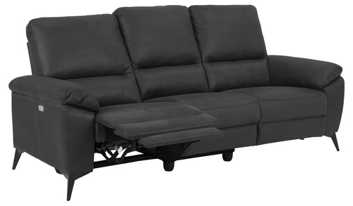 Sofa 3 osobowa Rana szara nowoczesna z regulowanym oparciem do salonu Actona Barry fabric