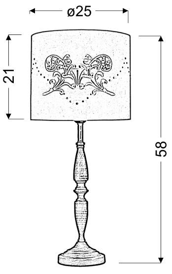 Lampa stołowa Farisa 1x60W E27