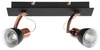Lampa sufitowa Markus listwa 2x50W GU10  czarny+miedziany bez żarówki