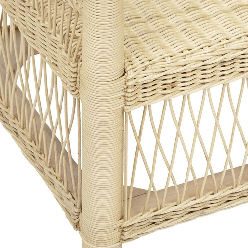 Fotel rattanowy Malevio Atmosphera do salonu boho skandynawski z podłokietnikami naturalny