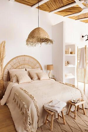 Parawan drewniany Zahir 169 cm 3-skrzydłowy dekoracyjny do salonu i sypialni Atmosphera