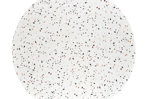 Stół okrągły Reyna 120 cm biały lastryko do jadalni nowoczesny łatwy w czyszczeniu Intesi