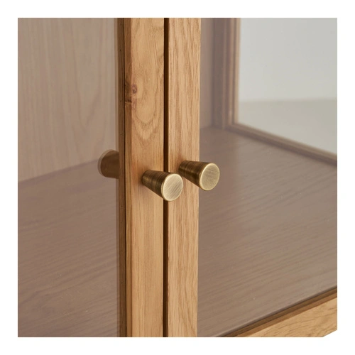 Witryna drewniana Zamora na alkohol i książki do salonu, szklana, dąb