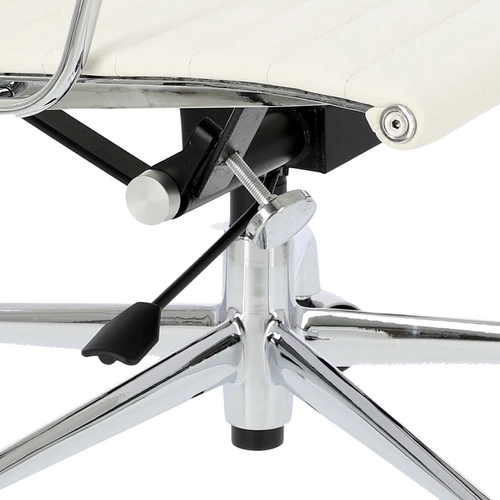 Fotel biurowy ergonomiczny CH1171 PREMIUM inspirowany EA117 skórzany biały obrotowy do biurka