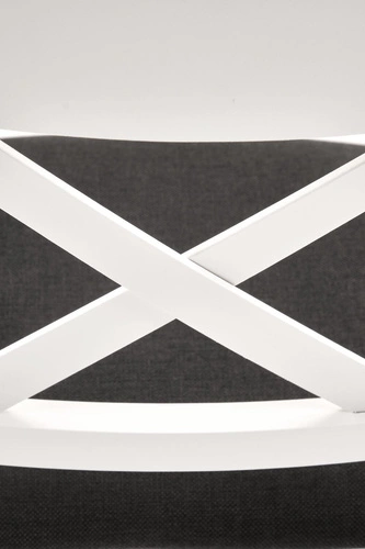 Krzesło drewniane Tutti Intesi do jadalni i kuchni białe tapicerowane nowoczesne z oparciem