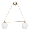 Lampa wisząca Serano patynowy 2x60W E27  klosz biały