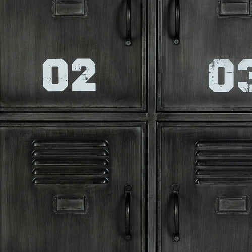 Komoda industrialna Sevin metalowa czarna na kółkach 90 cm Atmosphera do salonu lub sypialni