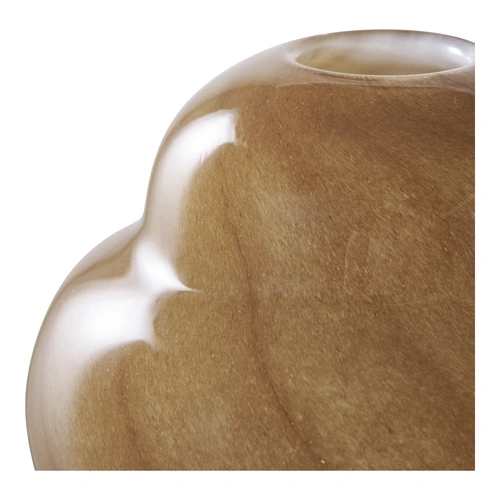 House Nordic wazon szklany brązowy boho dekoracyjny do salonu 17 cm