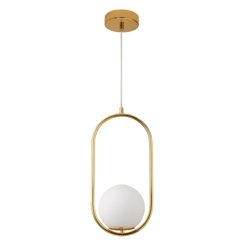 Lampa wisząca COSTA SOLO złota szklana do salonu i jadalni nowoczesna 40 cm