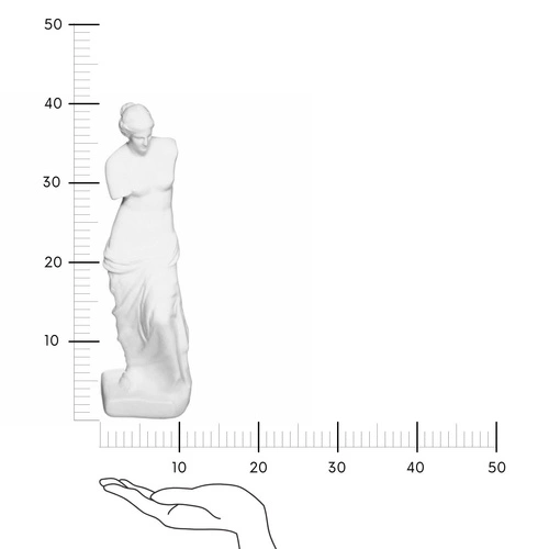 Figurka dekoracyjna Venus z Milo biała 40 cm glamour na komodę do salonu Atmosphera