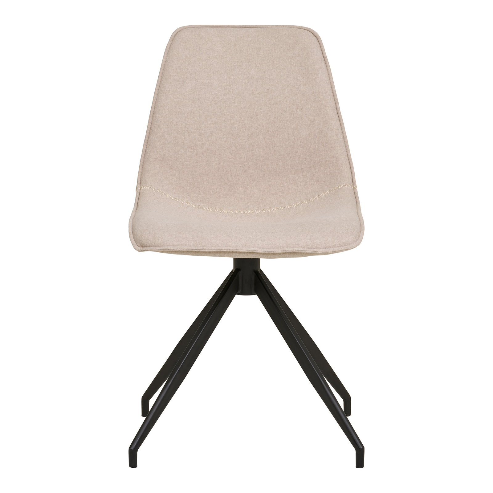 Krzesło tapicerowane Monaco obrotowe beżowe skandynawskie do jadalni i salonu Intesi