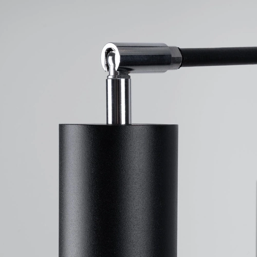 Nowoczesny żyrandol LEMMI 6 czarny metalowy do salonu i jadalni świeci w dół SOLLUX