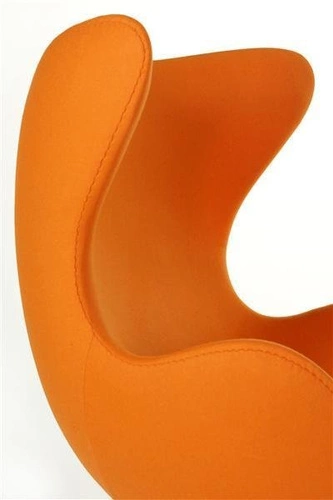 Fotel uszak Jajo pomarańczowy kaszmir obrotowy bujany do salonu nowoczesny glamour
