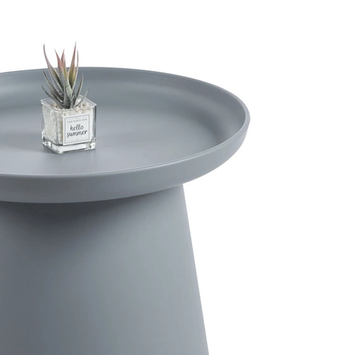 Stolik kawowy okrągły Xena 50cm szary nowoczesny skandynawski do salonu Intesi