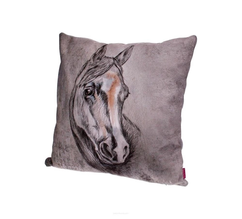 Poduszka dekoracyjna welurowa antyalergiczna LORD 40x40 do salonu i sypialni szara