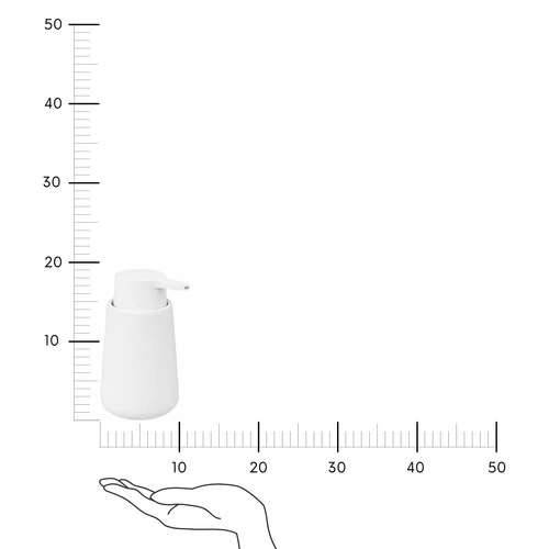 Dozownik do mydła ceramiczny biały Colors matowy 250 ml do łazienki 5five