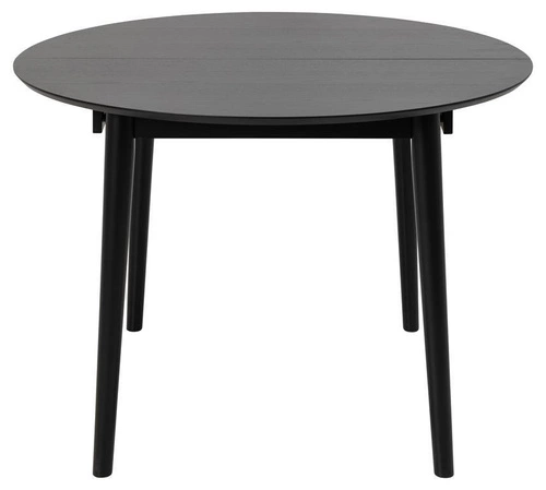 Stół okrągły rozkładany Montreux czarny nowoczesny do jadalni i salonu Actona 115–154 cm