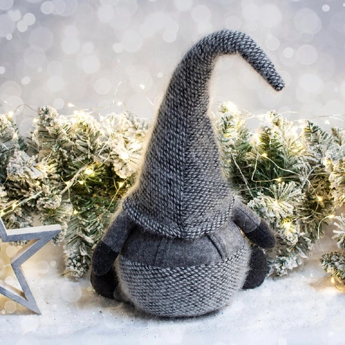 Skrzat szary w kratkę siedzący 46cm     