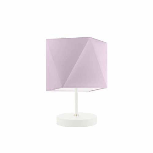 Lampka nocna do sypialni PASADENA nowoczesna fioletowa z abażurem LYSNE 30 cm